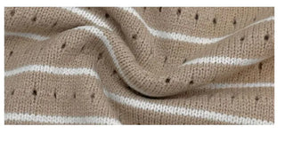 Licia punching ribbon strap wave stripe marine knit
