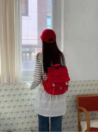 Licia punching ribbon strap wave stripe marine knit