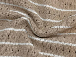 Licia punching ribbon strap wave stripe marine knit