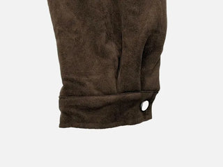 Yuru Avan loose fit high neck suede fleece lining buckle jacket jumper