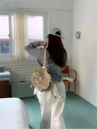 Cloud Lovely Frill Collar Lovely Button Long Sleeve Knit Cardigan