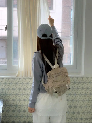 Cloud Lovely Frill Collar Lovely Button Long Sleeve Knit Cardigan