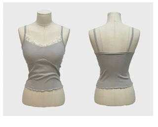 The Mute wave lace layered sleeveless bustier with built-in cap and string nasi