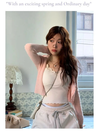 The Mute wave lace layered sleeveless bustier with built-in cap and string nasi
