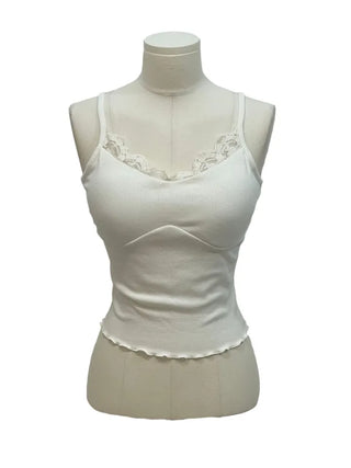 The Mute wave lace layered sleeveless bustier with built-in cap and string nasi
