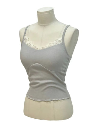 The Mute wave lace layered sleeveless bustier with built-in cap and string nasi