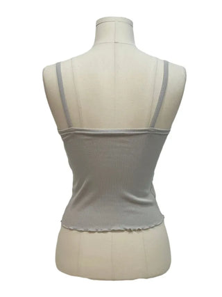 The Mute wave lace layered sleeveless bustier with built-in cap and string nasi
