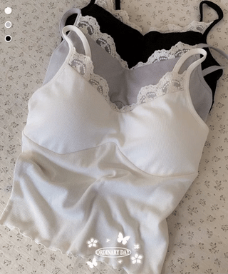 The Mute wave lace layered sleeveless bustier with built-in cap and string nasi