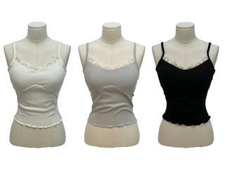The Mute wave lace layered sleeveless bustier with built-in cap and string nasi