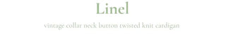 Lynel Vintage Cara Neck Button Twisted Loose Fit Knit Cardigan