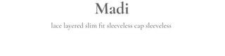 Madee lace layered slim fit sleeveless ribbed cap sleeveless