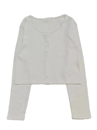 Roselyn Flower Punching Lace Sleeveless Nashi Cardigan Set