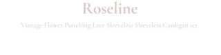Roselyn Flower Punching Lace Sleeveless Nashi Cardigan Set