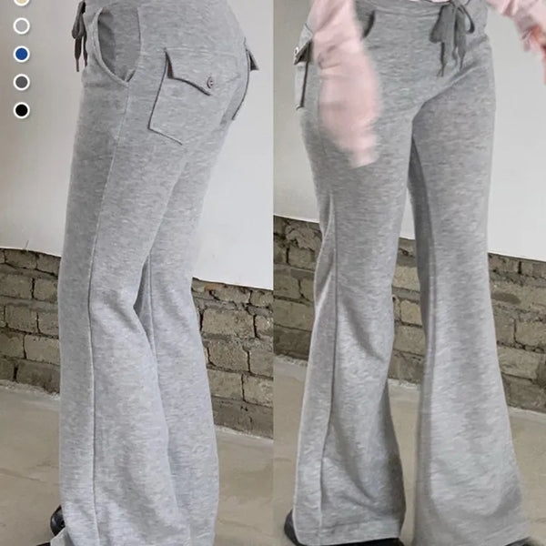 Liz A Back Pocket Cotton Training Bootcut Long Pants