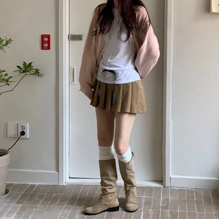 Jayin Alpaca Loose Fit V-Neck Button Wool Knit Cardigan
