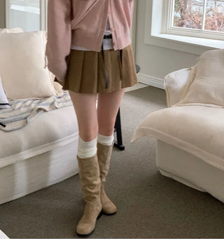 Jayin Alpaca Loose Fit V-Neck Button Wool Knit Cardigan