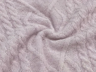 Hyphen hairy, loose-fitting collar neck, long-sleeved wool knit,