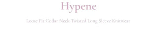 Hyphen hairy, loose-fitting collar neck, long-sleeved wool knit,