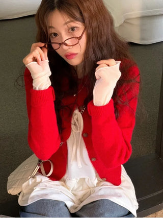 Pray Lace See-through Layered Mock Neck Long Sleeve T-Shirt
