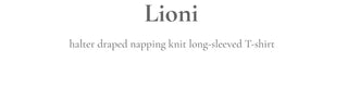 Leonie Halter Drape Fleece Knit Long Sleeve T-Shirt