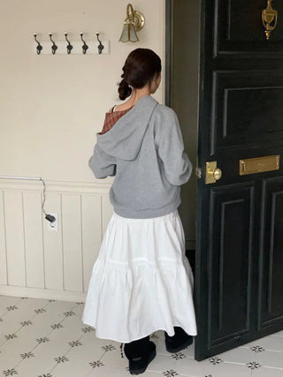 Office Check Color Block Hoodie Half-zip Long Sleeve Fleece