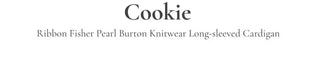 Cookie Ribbon Fisher Pearl Button Knit Long Sleeve Cardigan One Color