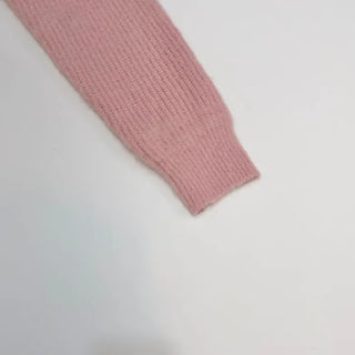 Bob Ribbon A-Line Loose Fit Button Brush Knit Cardigan