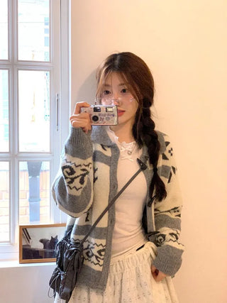 Ellie Wave Double Ribbon Slim Fit Angora Wool Long Sleeve T-Shirt