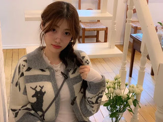 Ellie Wave Double Ribbon Slim Fit Angora Wool Long Sleeve T-Shirt