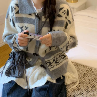 Ellie Wave Double Ribbon Slim Fit Angora Wool Long Sleeve T-Shirt
