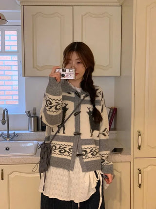Ellie Wave Double Ribbon Slim Fit Angora Wool Long Sleeve T-Shirt