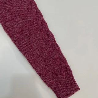 Raspberry Vintage Loose Tteokbokki Button Twisted Team Knit Cardigan