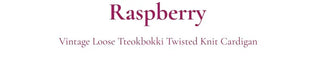 Raspberry Vintage Loose Tteokbokki Button Twisted Team Knit Cardigan