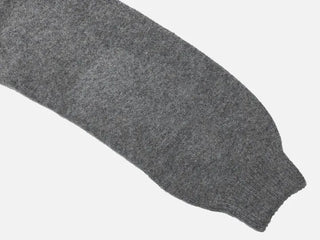 Fluffy Color Block Ribbon Strap Stitch Women's Fit Long Sleeve Knit