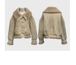 Aroba Fleece Suede Two-Way Mustang Jacket