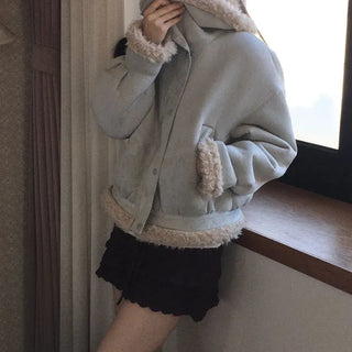 Aroba Fleece Suede Two-Way Mustang Jacket