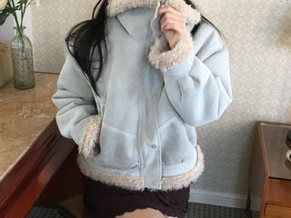 Aroba Fleece Suede Two-Way Mustang Jacket