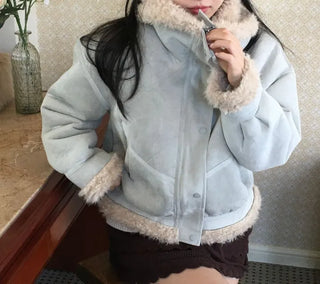 Aroba Fleece Suede Two-Way Mustang Jacket