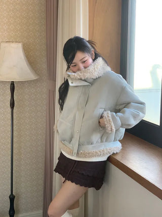 Aroba Fleece Suede Two-Way Mustang Jacket