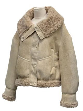 Aroba Fleece Suede Two-Way Mustang Jacket