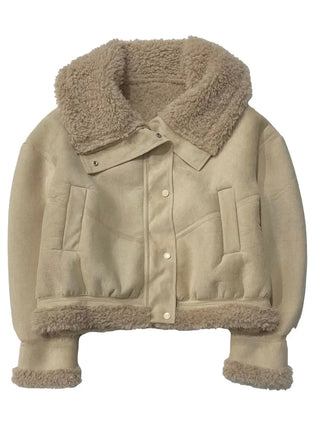 Aroba Fleece Suede Two-Way Mustang Jacket