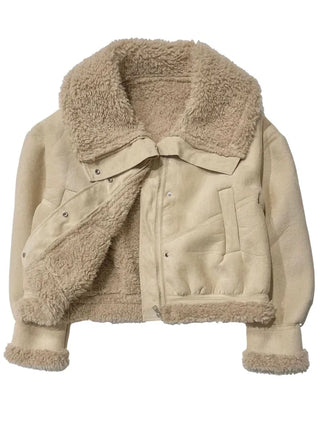 Aroba Fleece Suede Two-Way Mustang Jacket
