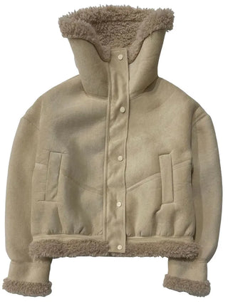 Aroba Fleece Suede Two-Way Mustang Jacket