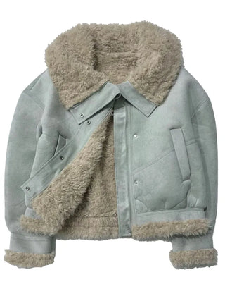Aroba Fleece Suede Two-Way Mustang Jacket