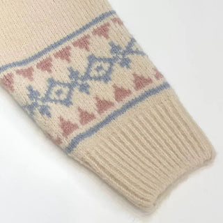 Kitz Winter Nordic Jacquard Pastel Loose Fit Knit Cardigan