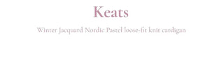 Kitz Winter Nordic Jacquard Pastel Loose Fit Knit Cardigan