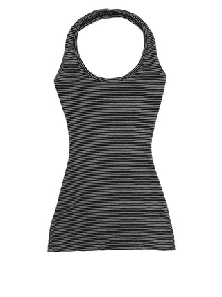 Wendy Malafit Striped Halter Neck Layered Sleeveless Nashi