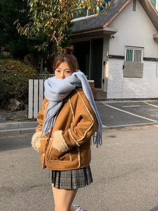 buttery, cozy cashmere heavy long muffler scarf