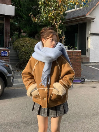 buttery, cozy cashmere heavy long muffler scarf