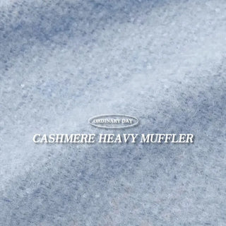 buttery, cozy cashmere heavy long muffler scarf